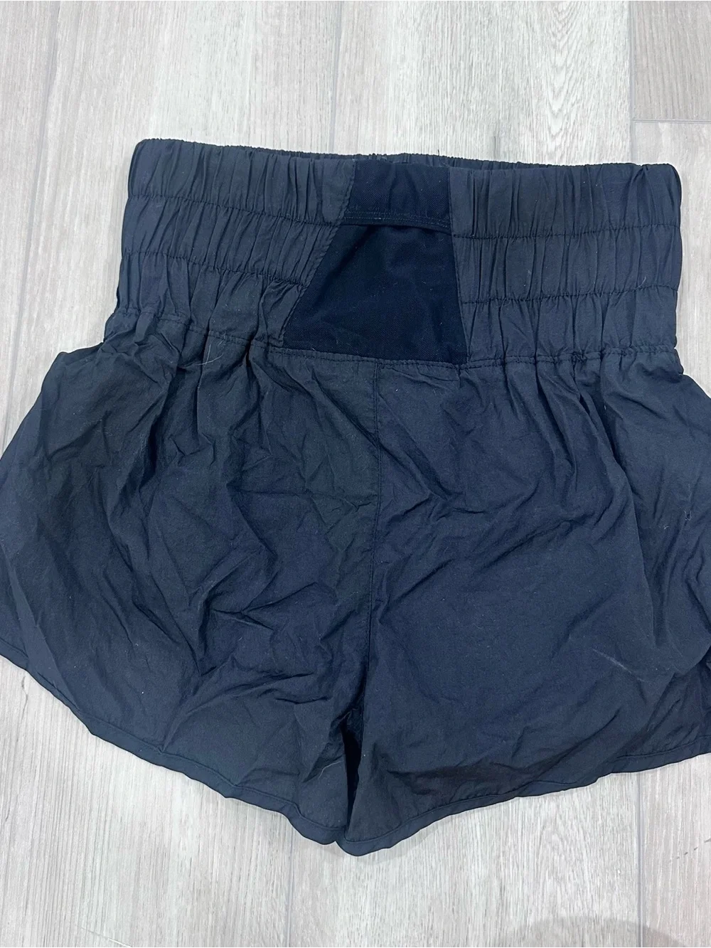 Free people movement the way home run high rise shorts small black and grey
